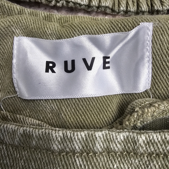 RUVE Korl Cargo Pants - Green Sage Medium Wide Leg Baggy Streetwear - Picture 5 of 10